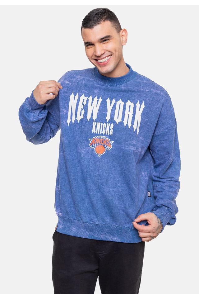 Moletom-NBA-Oversized-Gothic-Team-New-York-Knicks-Marinho