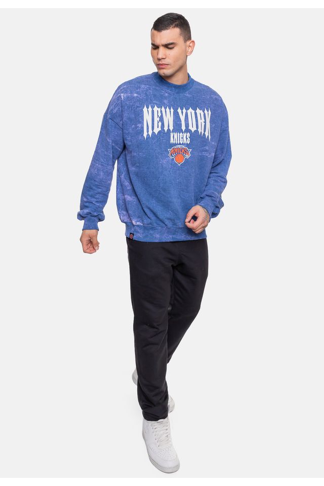 Moletom-NBA-Oversized-Gothic-Team-New-York-Knicks-Marinho