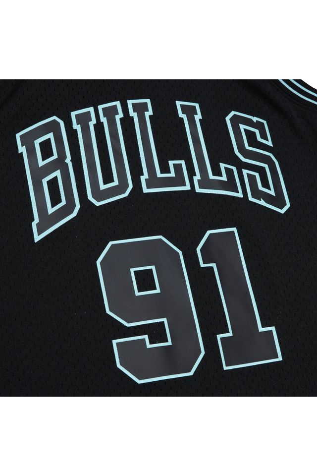 Regata-Mitchell---Ness-Glow-In-The-Dark-Swingman-Jersey-Chicago-Bulls-1997-98-Dennis-Rodman-Preta