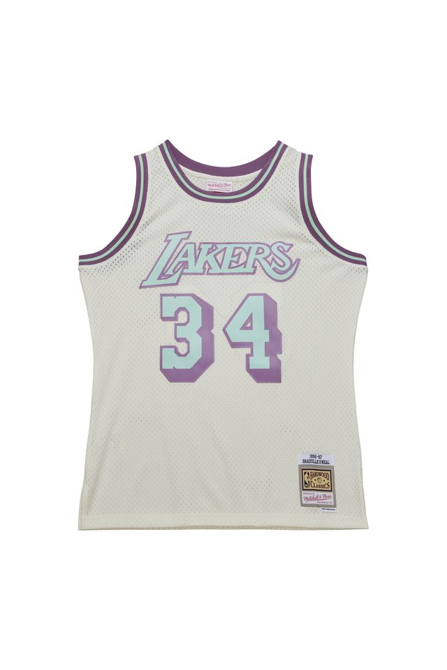 Regata-Mitchell---Ness-Swingman-Jersey-Los-Angeles-Lakers-1996-97-Shaquille-O-Neal-Branca