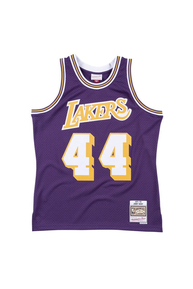 Regata-Mitchell---Ness-Swingman-Jersey-Los-Angeles-Lakers-1971-72-Jerry-West-Roxa Regata-Mitchell---Ness-Swingman-Jersey-Los-Angeles-Lakers-1971-72-Jerry-West-Roxa