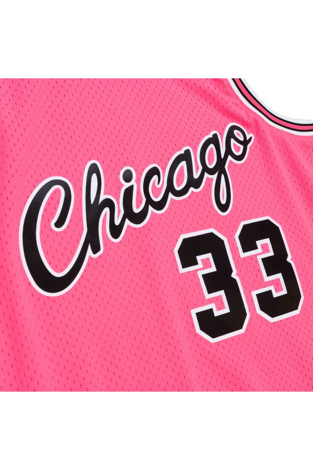 Regata-Mitchell---Ness-Neon-Tropical-Swingman-Jersey-Chicago-Bulls-1997-98-Scottie-Pippen-Rosa