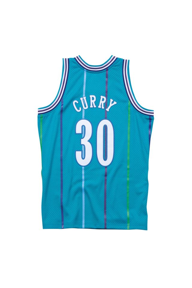 Regata-Mitchell---Ness-Road-Swingman-Jersey-Charlotte-Hornets-1992-93-Dell-Curry-Azul-Teal