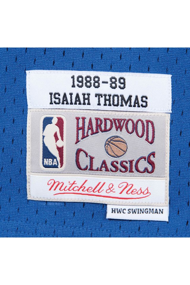 Regata-Mitchell---Ness-Road-Swingman-Jersey-Detroit-Pistons-1988-89-Isiah-Thomas-Azul-Royal