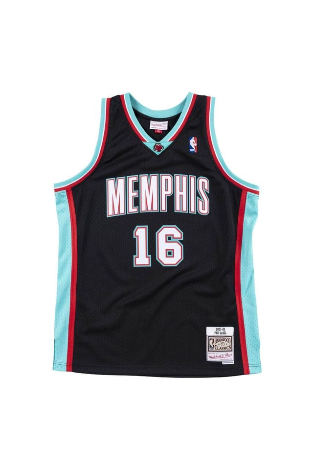 Regata-Mitchell---Ness-Swingman-Jersey-Memphis-Grizzlies-2001-02-Pau-Gasol-Preta