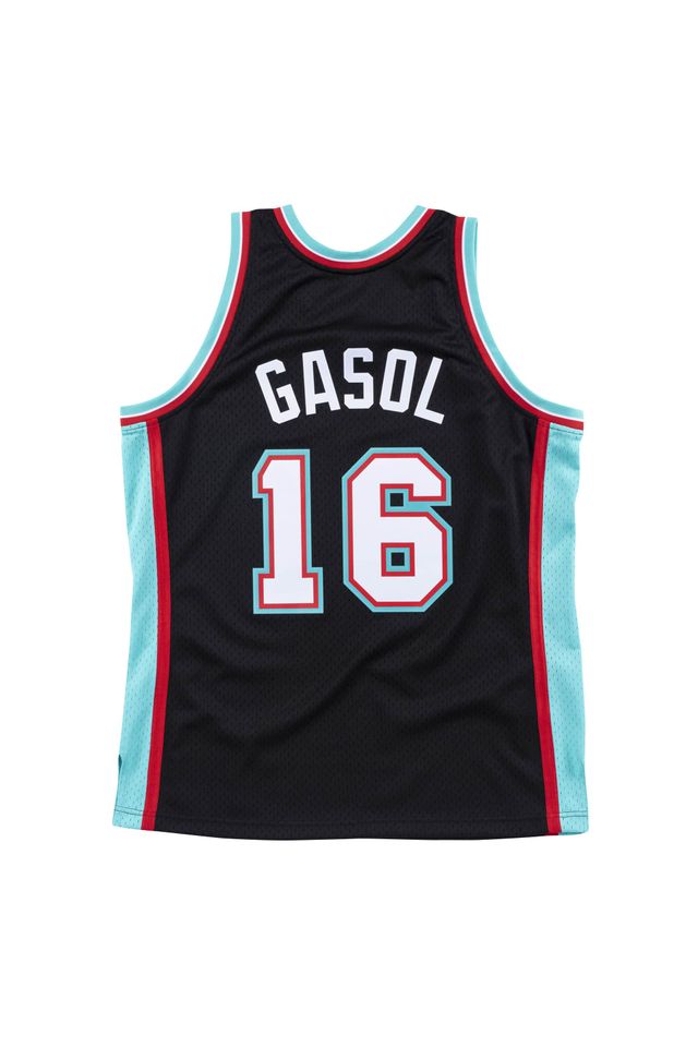 Regata-Mitchell---Ness-Swingman-Jersey-Memphis-Grizzlies-2001-02-Pau-Gasol-Preta