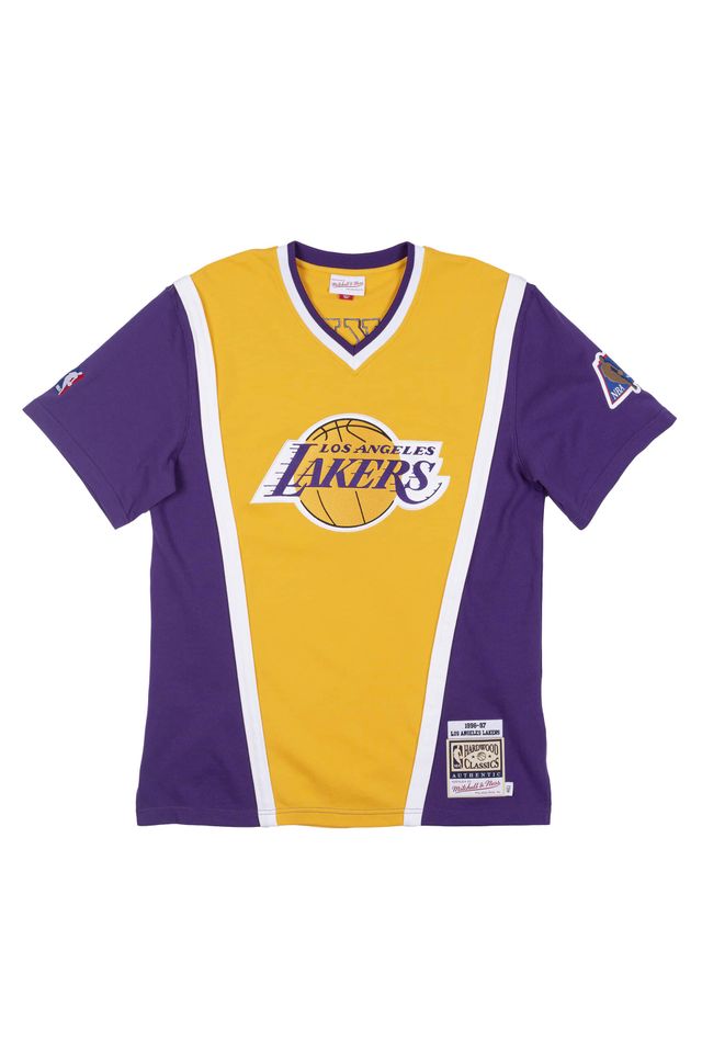 Camiseta-Mitchell---Ness-Swingman-Jersey-Authentic-Shooting-Shirt-Los-Angeles-Lakers-1996-1997-Amarela