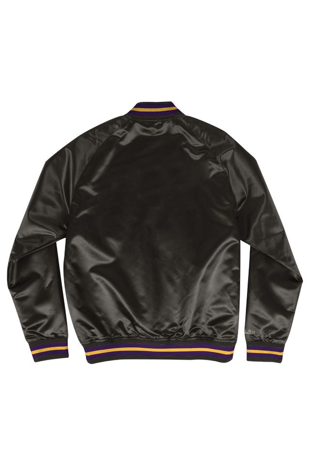 Jaqueta-Mitchell---Ness-NBA-Lightweight-Satin-Jacket-Los-Angeles-Lakers-Preta