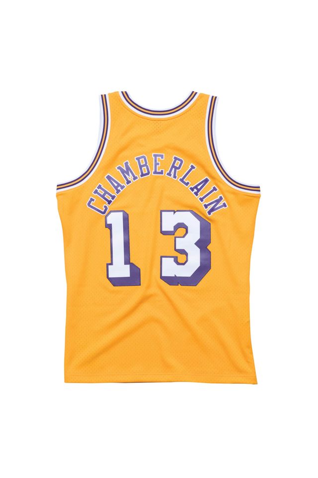 Regata-Mitchell---Ness-Swigman-Jersey-Los-Angeles-Lakers-1971-72-Wilt-Chamberlain-Dourada Regata-Mitchell---Ness-Swigman-Jersey-Los-Angeles-Lakers-1971-72-Wilt-Chamberlain-Dourada