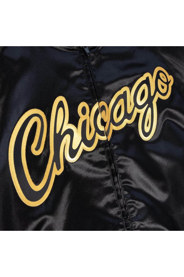 Jaqueta-Mitchell---Ness-NBA-Big-Face-4-0-Satin-Jacket-Chicago-Bulls-Preta