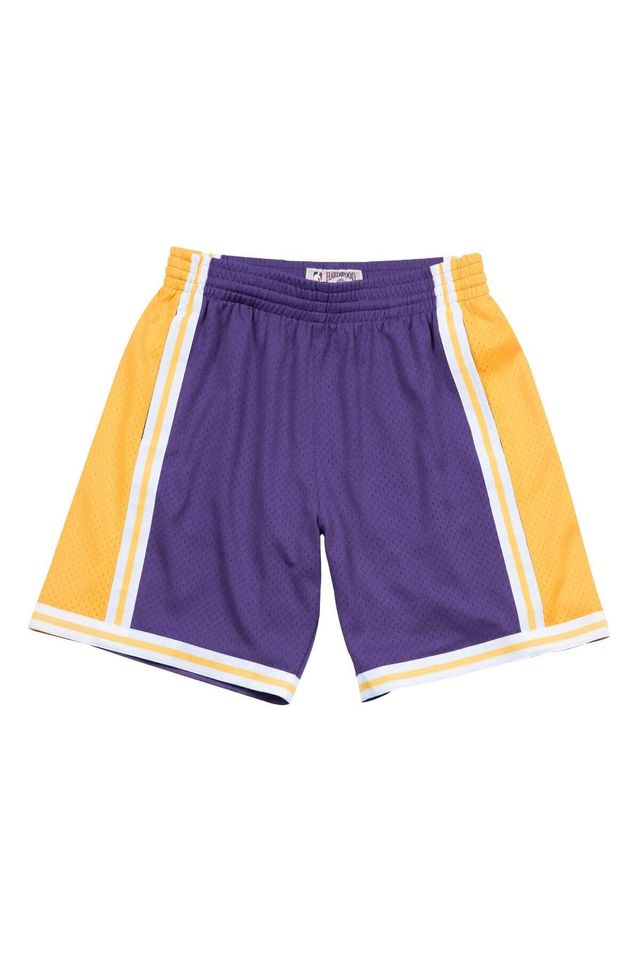 Shorts-Mitchell---Ness-NBA-Swingman-Los-Angeles-Lakers-Road-1984-85-Roxa Shorts-Mitchell---Ness-NBA-Swingman-Los-Angeles-Lakers-Road-1984-85-Roxa