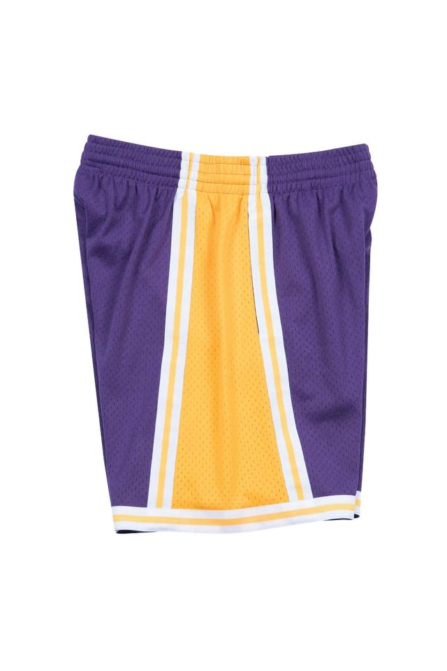 Shorts-Mitchell---Ness-NBA-Swingman-Los-Angeles-Lakers-Road-1984-85-Roxa Shorts-Mitchell---Ness-NBA-Swingman-Los-Angeles-Lakers-Road-1984-85-Roxa