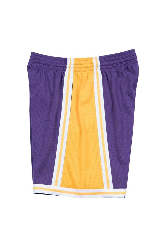 Shorts-Mitchell---Ness-NBA-Swingman-Los-Angeles-Lakers-Road-1984-85-Roxa Shorts-Mitchell---Ness-NBA-Swingman-Los-Angeles-Lakers-Road-1984-85-Roxa