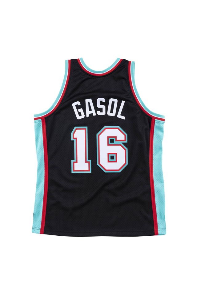Regata-Mitchell---Ness-NBA-Swingman-Jersey-Memphis-Grizzlies-2001-02-Pau-Gasol-Preta