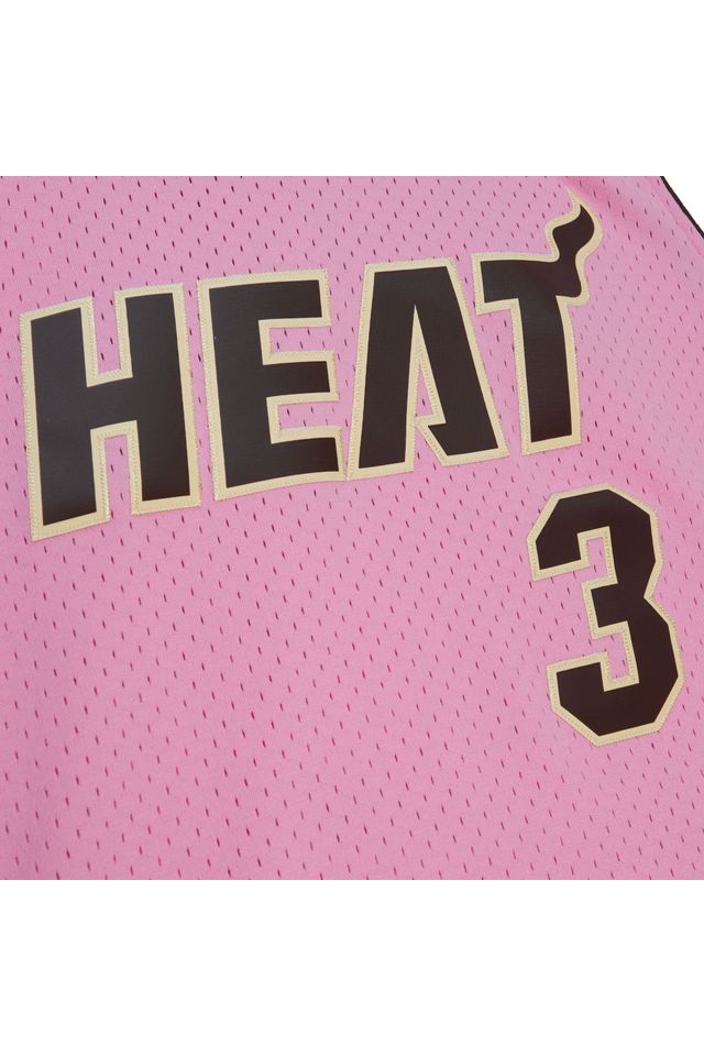 Regata-Mitchell---Ness-Pink-Sugar-Bacon-Swingman-Jersey-Miami-Heat-2005-06-Dwyane-Wade-Rosa