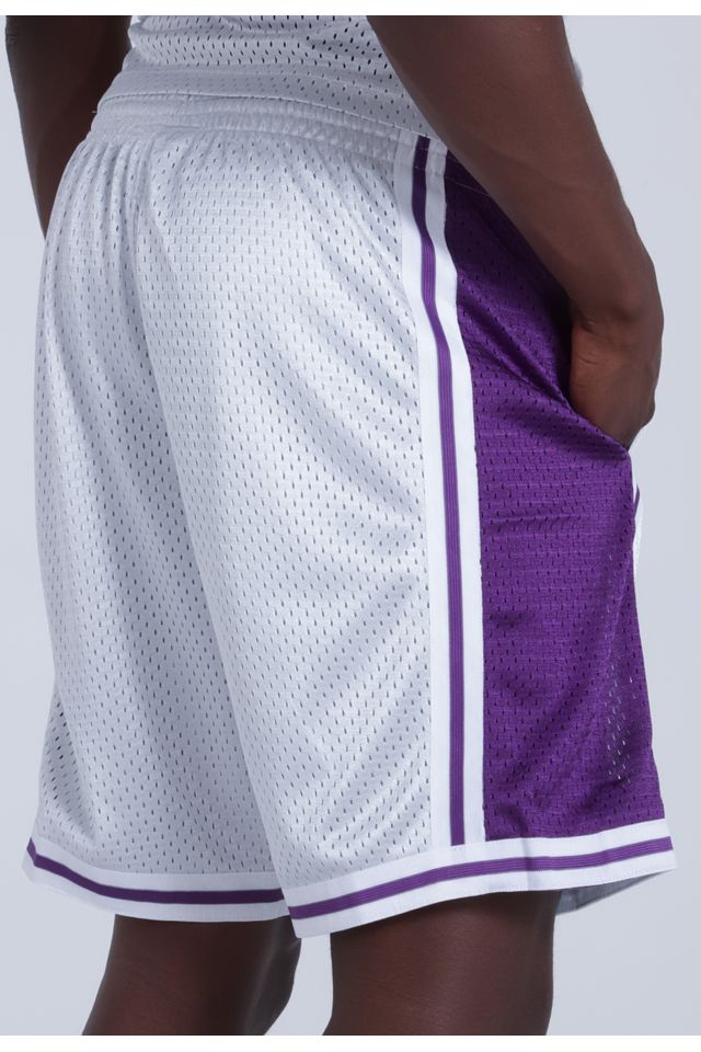 Shorts-Mitchell---Ness-Swingman-Los-Angeles-Lakers-Cinza-Metalico