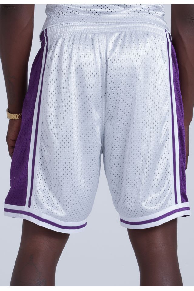 Shorts-Mitchell---Ness-Swingman-Los-Angeles-Lakers-Cinza-Metalico