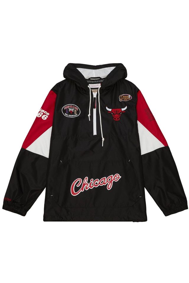 Jaqueta-Mitchell---Ness-NBA-Pullover-Anorak-Chicago-Bulls-Preta