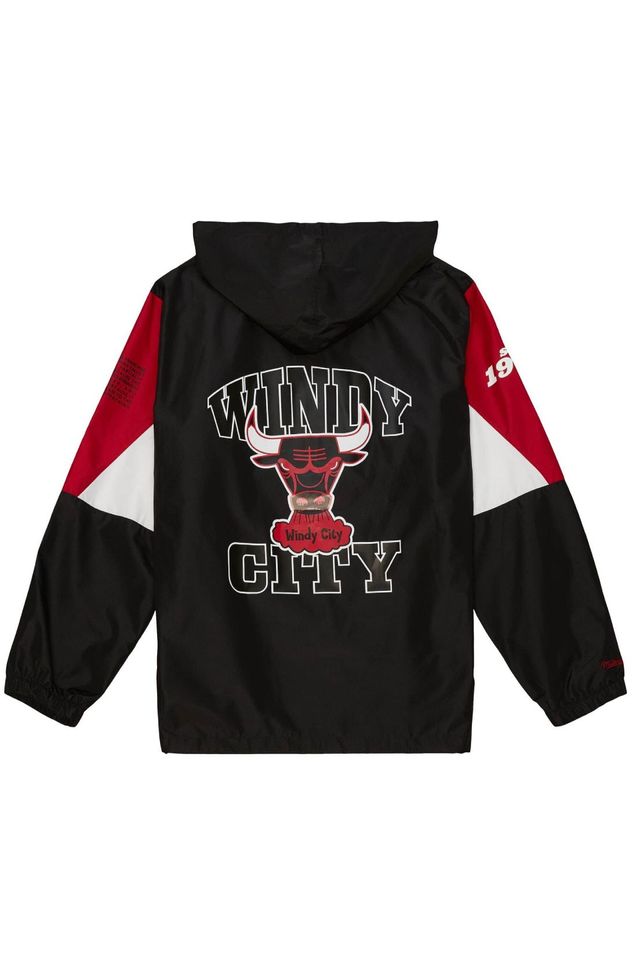 Jaqueta-Mitchell---Ness-NBA-Pullover-Anorak-Chicago-Bulls-Preta