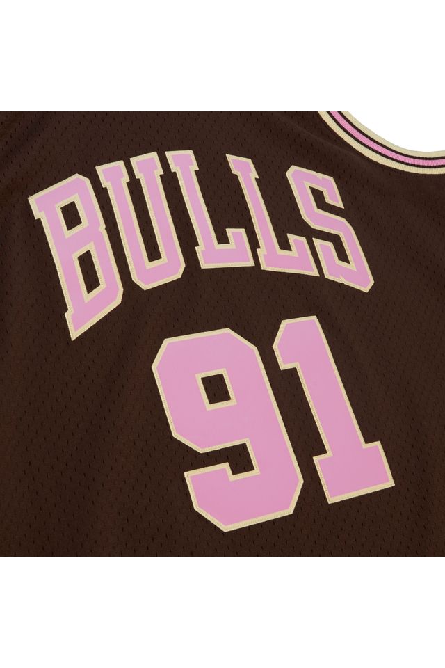 Regata-Mitchell---Ness-Brown-Sugar-Bacon-Swingman-Jersey-Chicago-Bulls-1997-98-Dennis-Rodman-Marrom