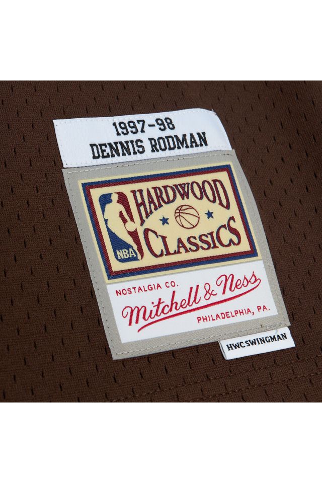 Regata-Mitchell---Ness-Brown-Sugar-Bacon-Swingman-Jersey-Chicago-Bulls-1997-98-Dennis-Rodman-Marrom