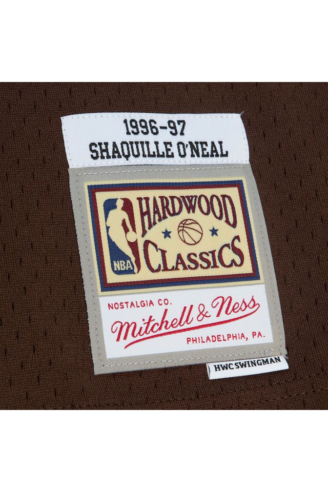 Regata-Mitchell---Ness-Brown-Sugar-Bacon-Swingman-Jersey-Los-Angeles-Lakers-1996-97-Shaquille-O-Neal-Marrom