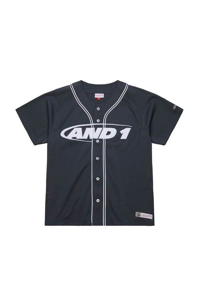 Camisa-Mitchell---Ness-Jersey-Collab-And1-Baseball-Preta Camisa-Mitchell---Ness-Jersey-Collab-And1-Baseball-Preta