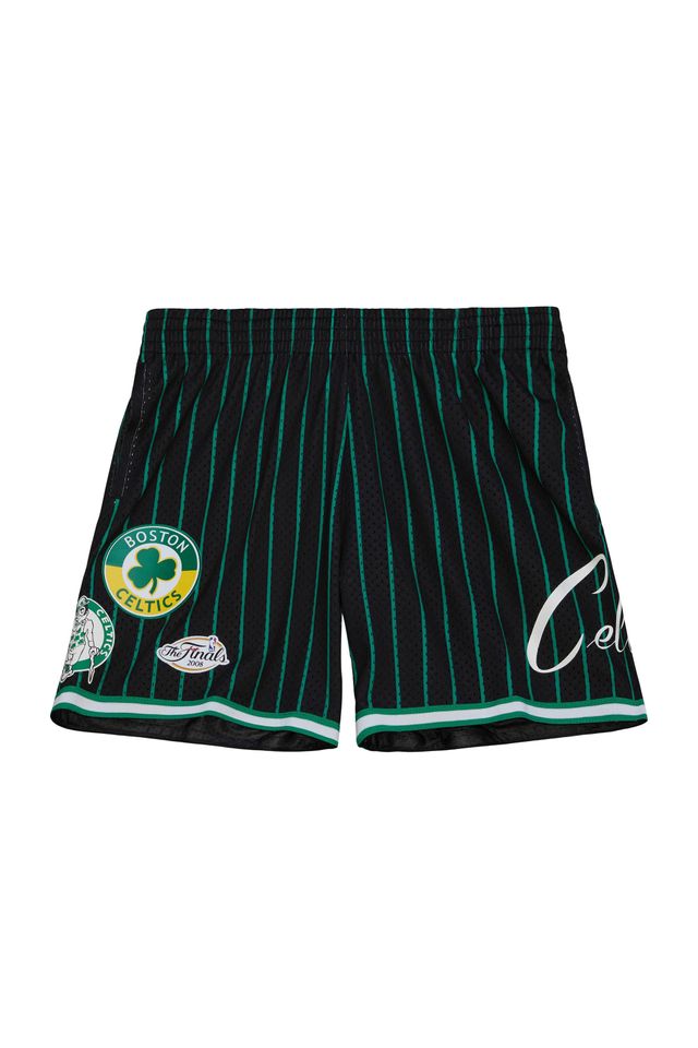 Shorts-Mitchell---Ness-Jersey-City-Collection-Mesh-Boston-Celtics-Preto