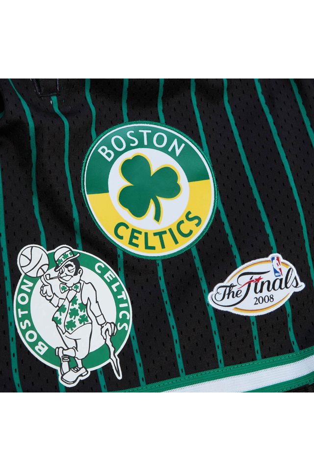 Shorts-Mitchell---Ness-Jersey-City-Collection-Mesh-Boston-Celtics-Preto