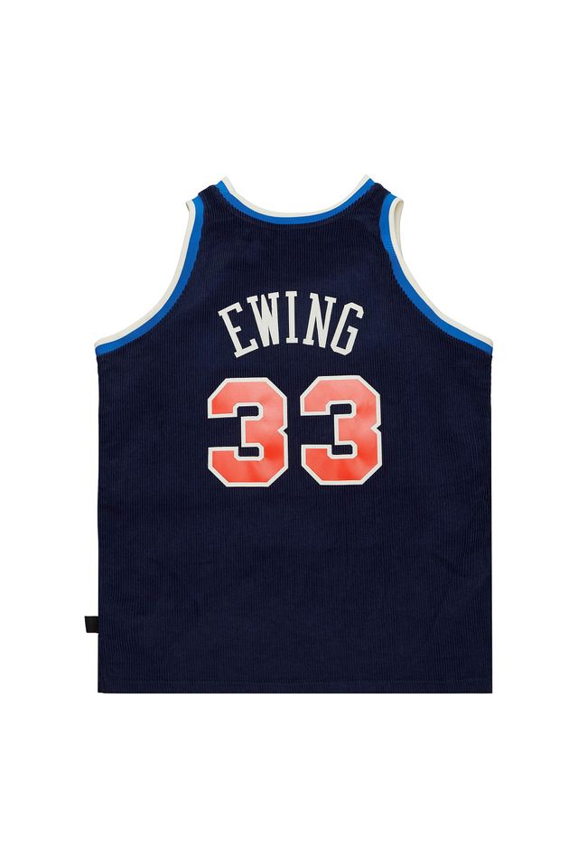 Regata-Mitchell---Ness-Jersey-Collegiate-Fashion-New-York-Knicks-1991-Patrick-Ewing-Azul-Marinho