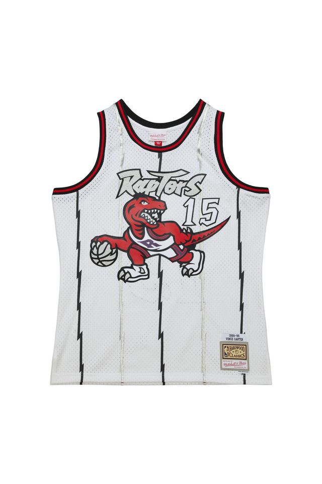 Regata-Mitchell---Ness-Glitter-Swingman-Jersey-Toronto-Raptors-1998-99-Vince-Carter-Branca Regata-Mitchell---Ness-Glitter-Swingman-Jersey-Toronto-Raptors-1998-99-Vince-Carter-Branca