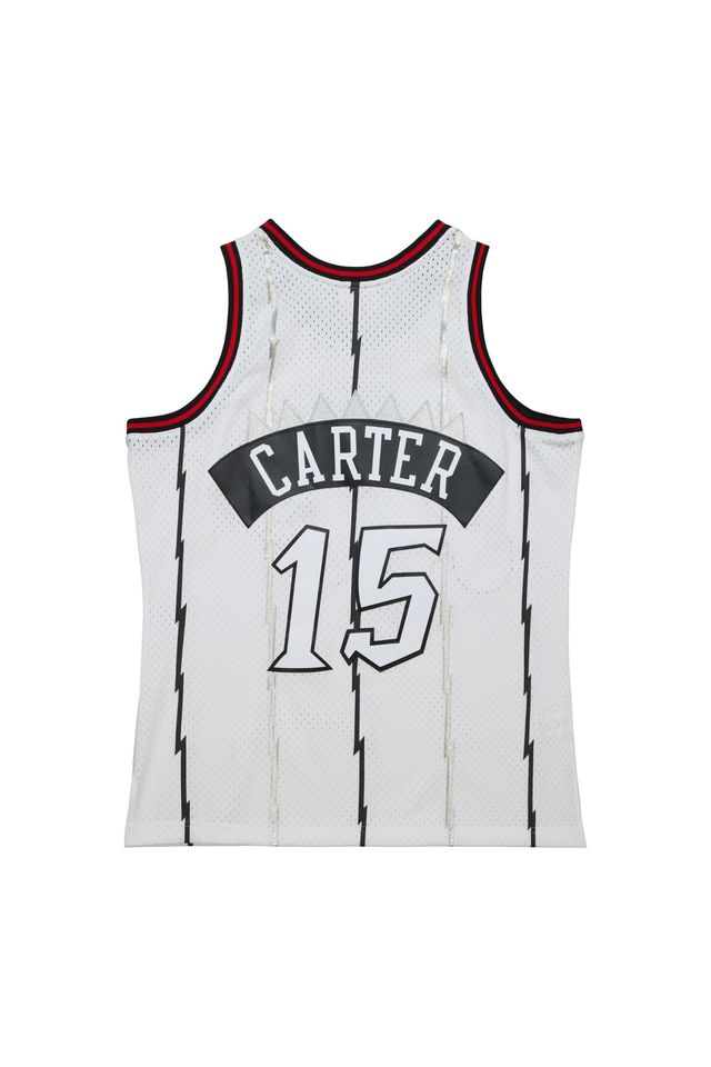 Regata-Mitchell---Ness-Glitter-Swingman-Jersey-Toronto-Raptors-1998-99-Vince-Carter-Branca