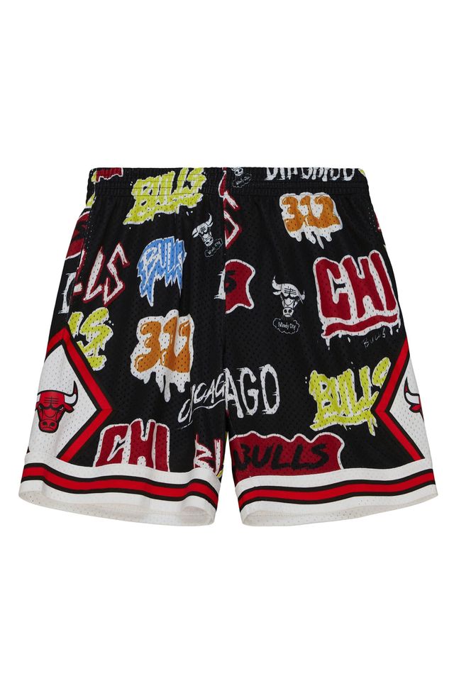 Shorts-Mitchell---Ness-Slap-Sticker-Swingman-Chicago-Bulls-1997-98-Preta