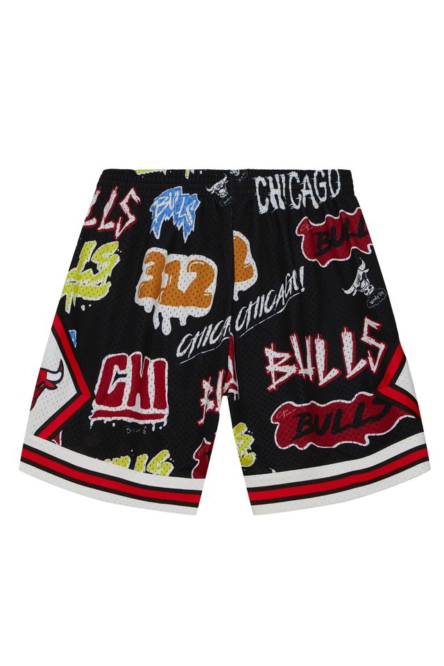 Shorts-Mitchell---Ness-Slap-Sticker-Swingman-Chicago-Bulls-1997-98-Preta