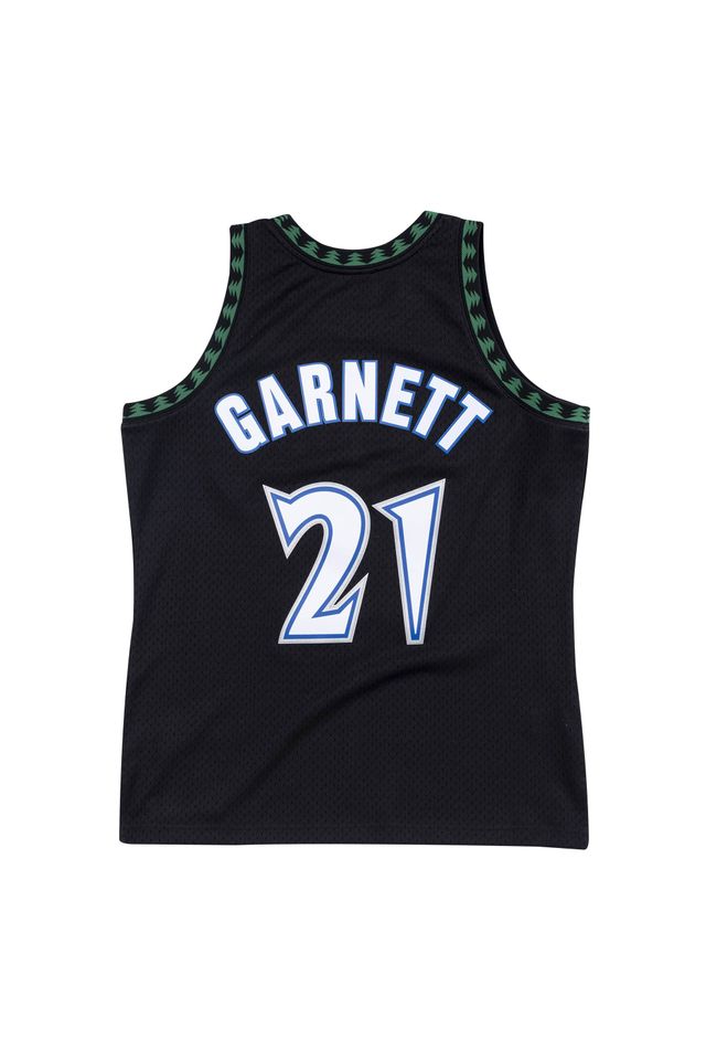 Regata-Mitchell---Ness-Alternate-Swingman-Jersey-Minnesota-Timberwolves-1997-98-Kevin-Garnett-Preta Regata-Mitchell---Ness-Alternate-Swingman-Jersey-Minnesota-Timberwolves-1997-98-Kevin-Garnett-Preta