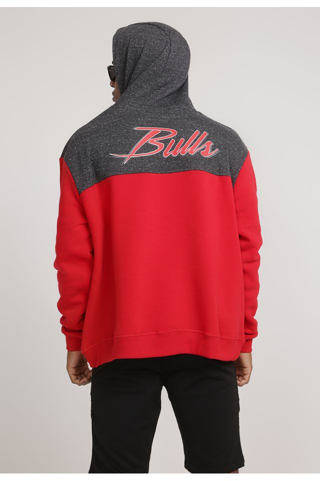 Moletom-NBA-Plus-Size-Fechado-Com-Capuz-Chicago-Bulls-Vermelho