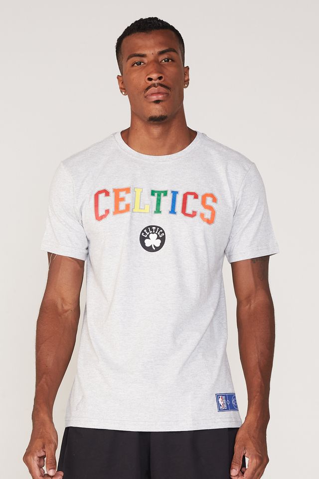 Camiseta-NBA-Estampada-Boston-Celtics-Casual-Cinza-Mescla