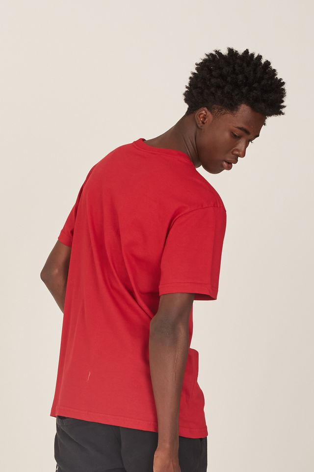 Camiseta-NBA-Estampada-Logoman-Casual-Vermelha