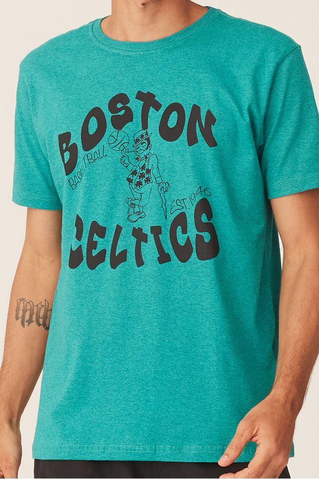 Camiseta-NBA-Estampada-Boston-Celtics-Casual-Verde-Mescla