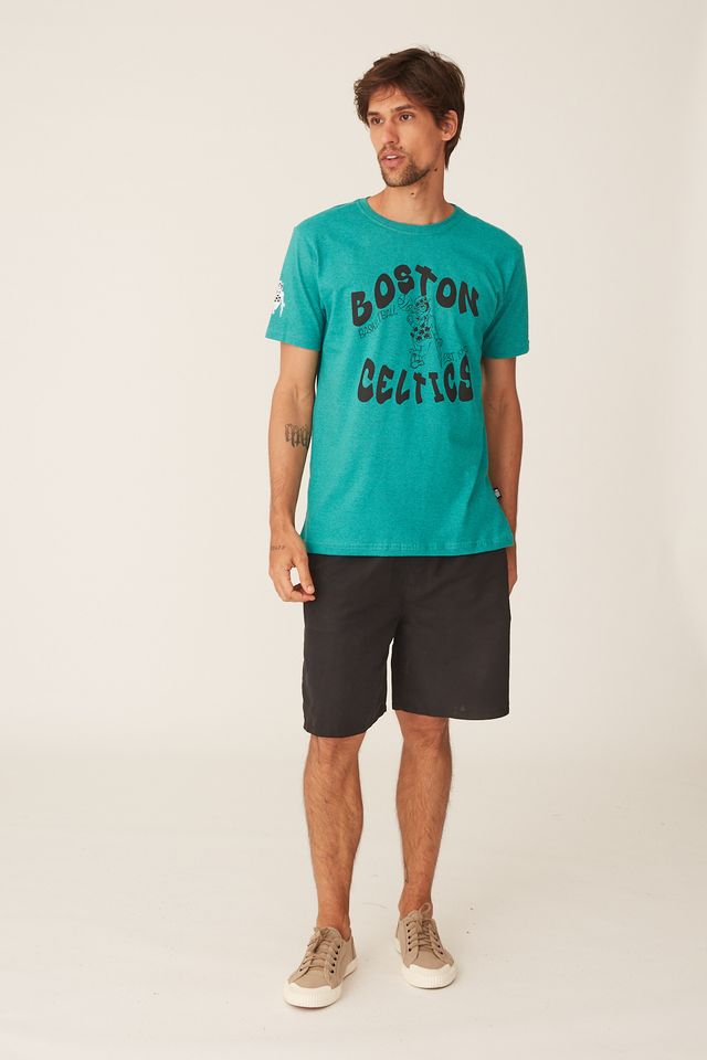 Camiseta-NBA-Estampada-Boston-Celtics-Casual-Verde-Mescla