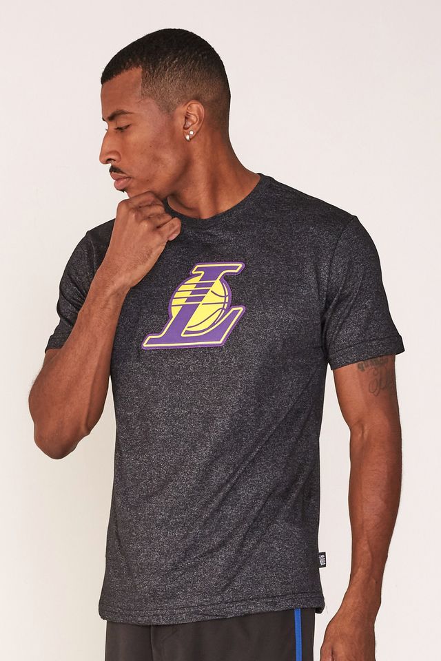 Camiseta-NBA-Especial-Los-Angeles-Lakers-Casual-Preta