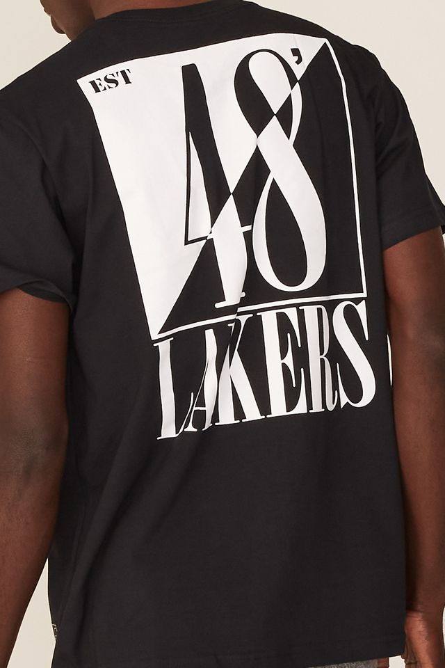 Camiseta-NBA-Estampada-Los-Angeles-Lakers-Casual-Preta