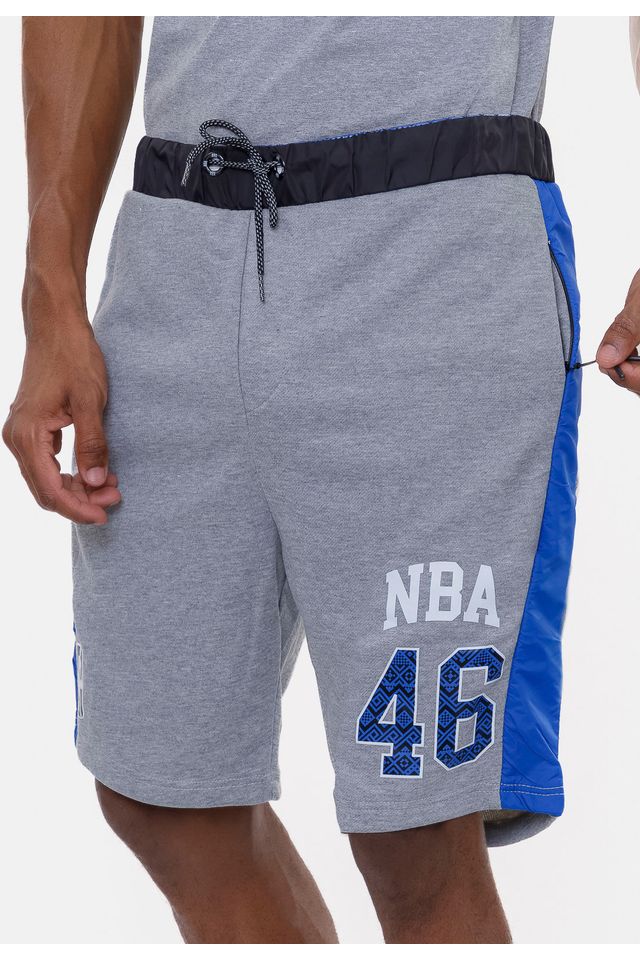 Bermuda-NBA-Moletom-Basketball-Cinza-Mescla