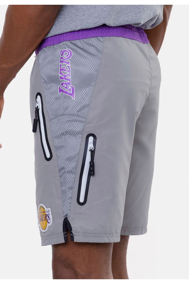 Shorts-NBA-Volley-Los-Angeles-Lakers-Cinza