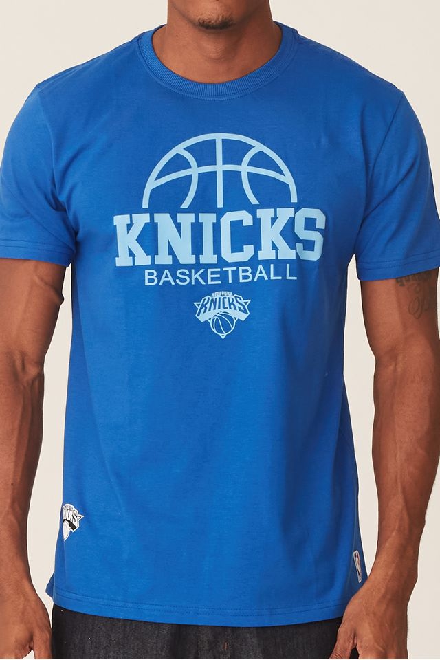 Camiseta-NBA-Estampada-New-York-Knicks-Casual-Azul-Royal