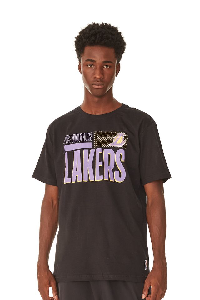 Camiseta-NBA-Estampada-Los-Angeles-Lakers-Preta