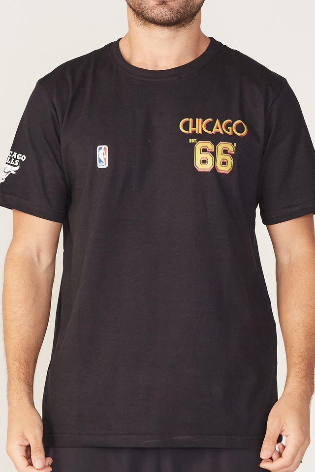 Camiseta-NBA-Estampada-Chicago-Bulls-Preta