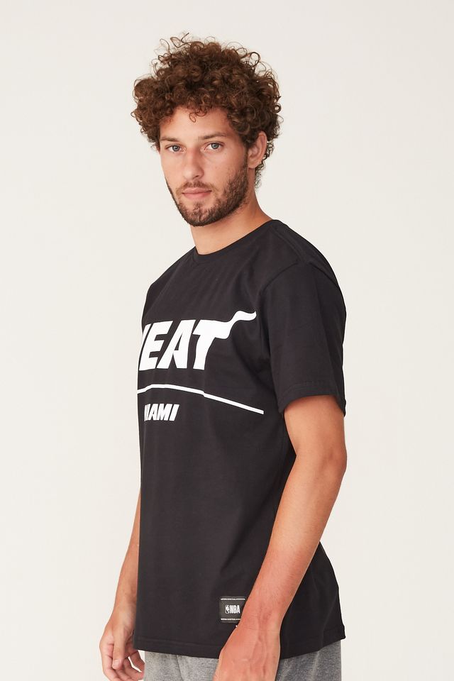 Camiseta-NBA-Estampada-Miami-Heat-Preta