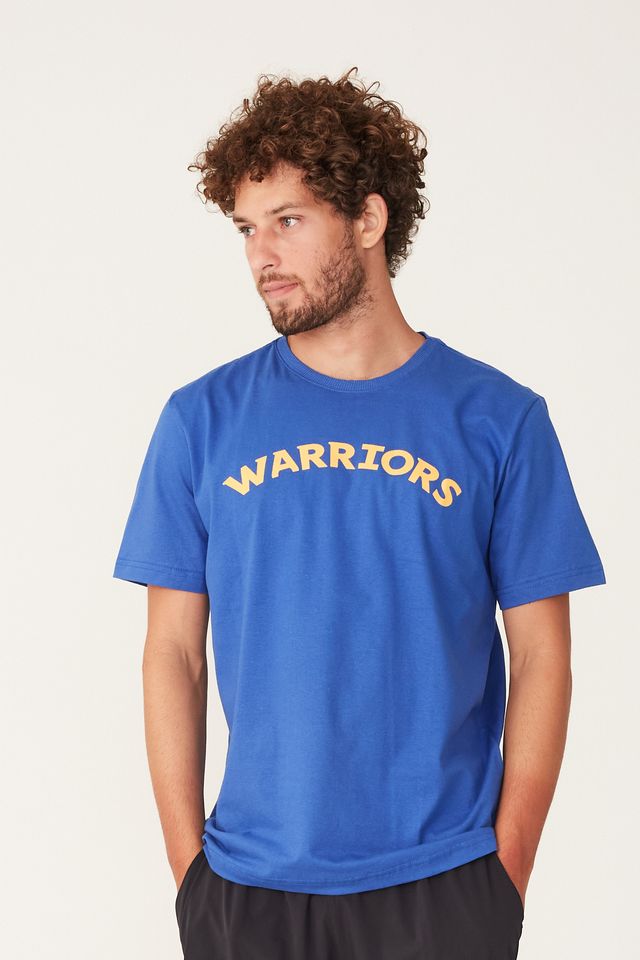 Camiseta-NBA-Estampada-Golden-State-Warriors-Azul