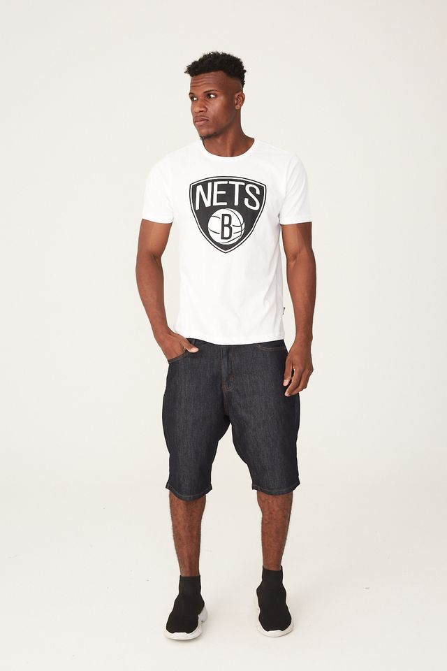 Camiseta-NBA-Estampada-Brooklyn-Nets-Branca